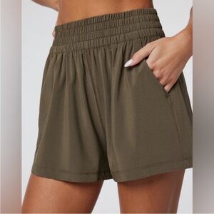 Vuori High Waist Women Shorts - Olive Green